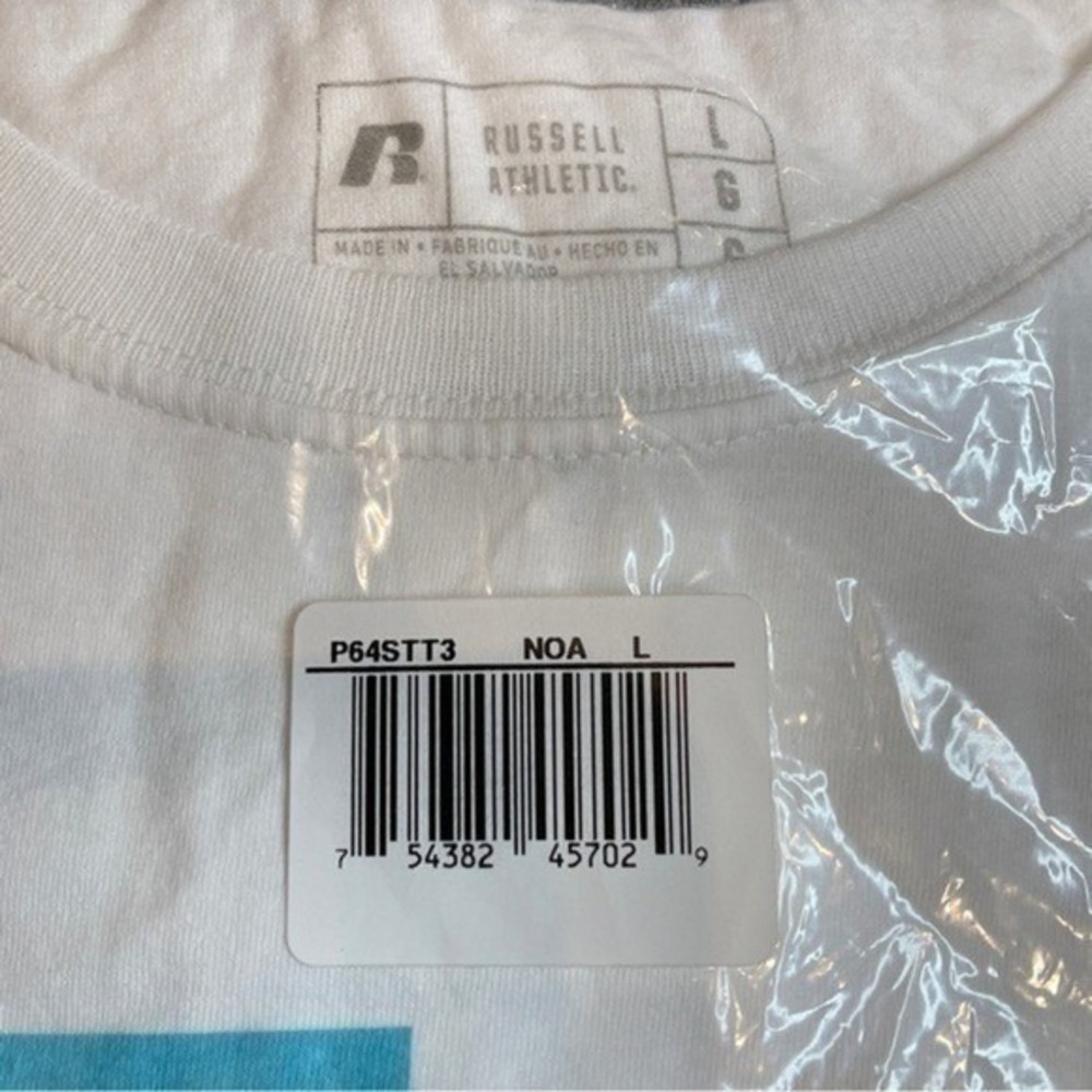 Russell Athletic T- Shirt Truman Tee‎ Men's Size Large White Short Sleeve NEW - Picture 4 of 5
